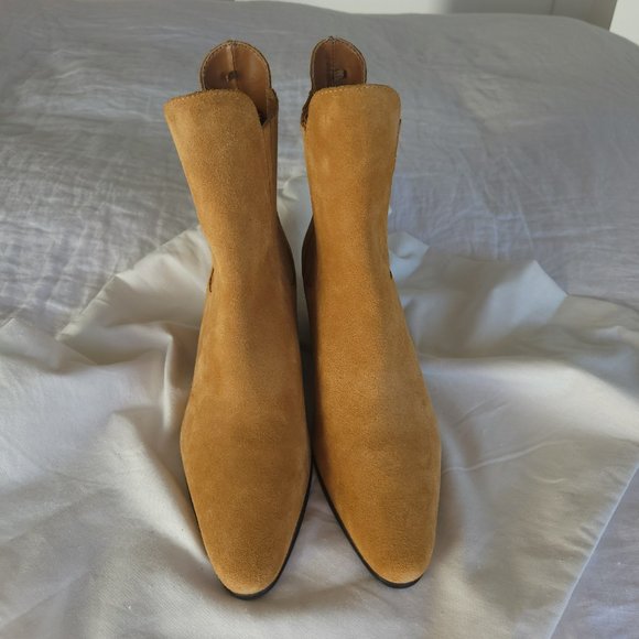 Zara Suede Cowboy-Style Ankle Boots EU 40 - Picture 6 of 13
